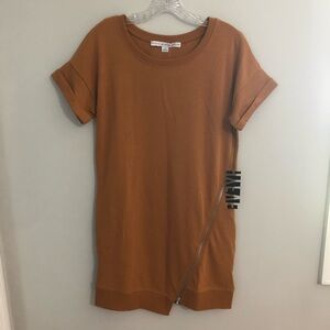 Hyfve Tan Short Sleeve Dress